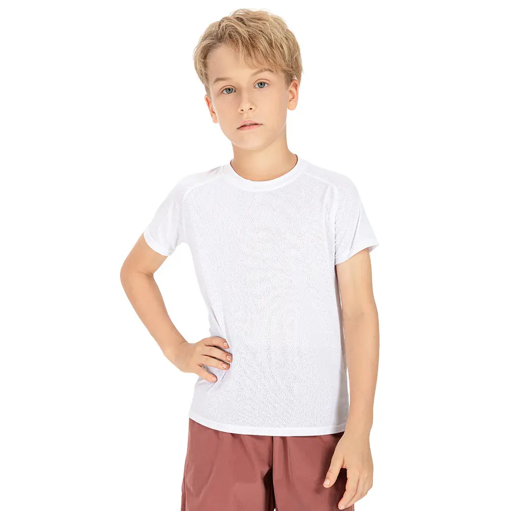 Children's Black T-Shirt Quick Dry Loose Breathable