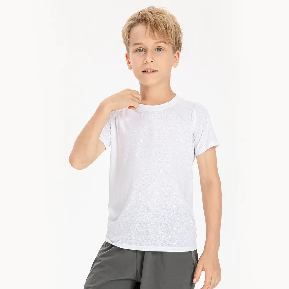 Children's Black T-Shirt Quick Dry Loose Breathable