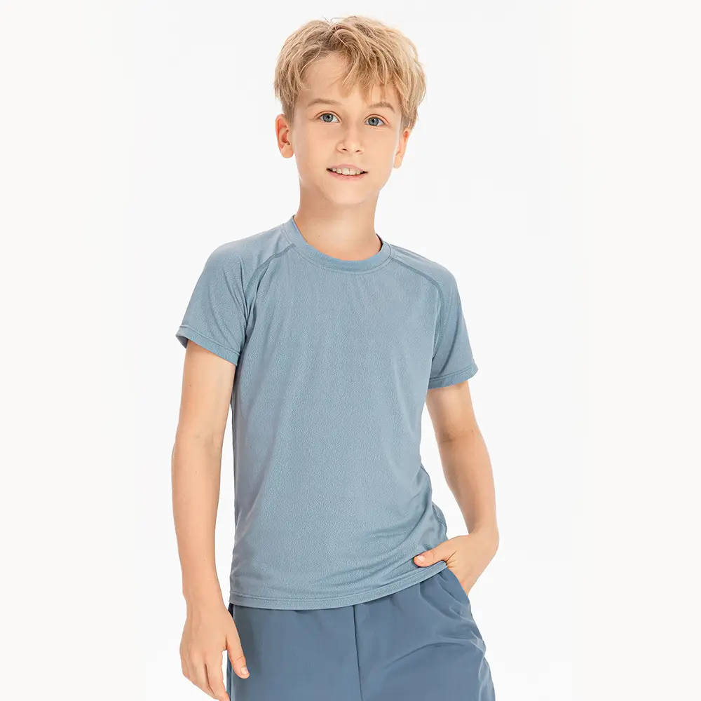 Children's Black T-Shirt Quick Dry Loose Breathable