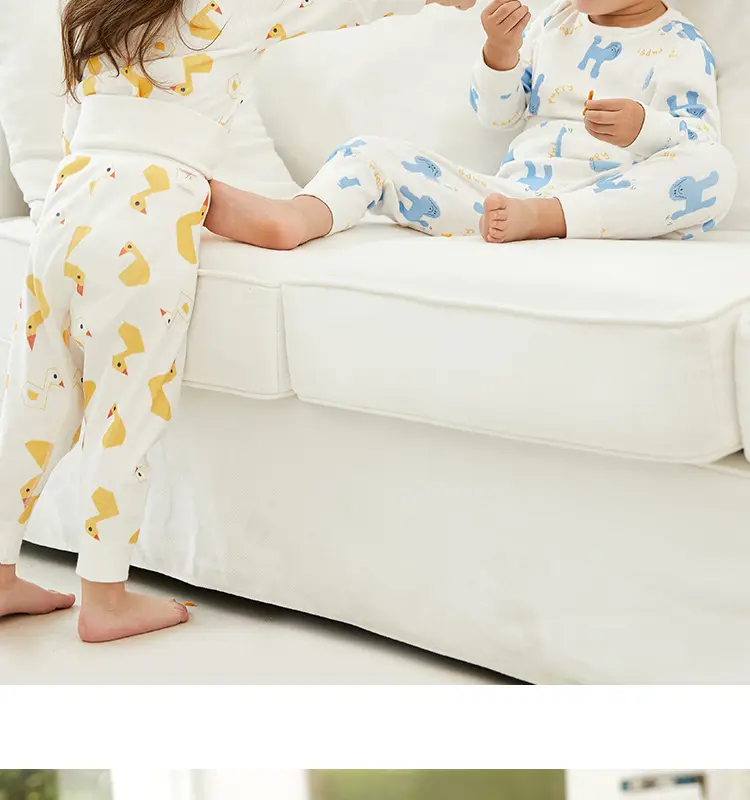 Cotton Hall Boys Girls Underwear Set Warm Autumn Pajamas — feature 20