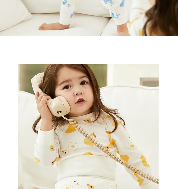 Cotton Hall Boys Girls Underwear Set Warm Autumn Pajamas — feature 22