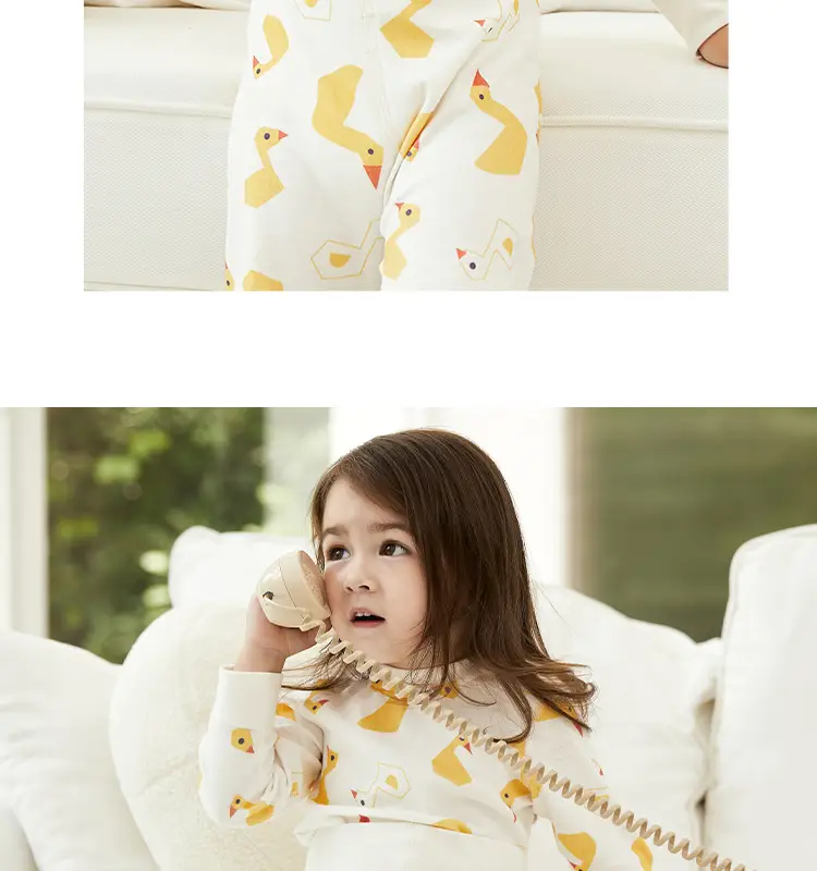 Cotton Hall Boys Girls Underwear Set Warm Autumn Pajamas — feature 23