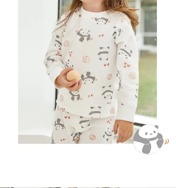Cotton Hall Boys Girls Underwear Set Warm Autumn Pajamas — feature 28