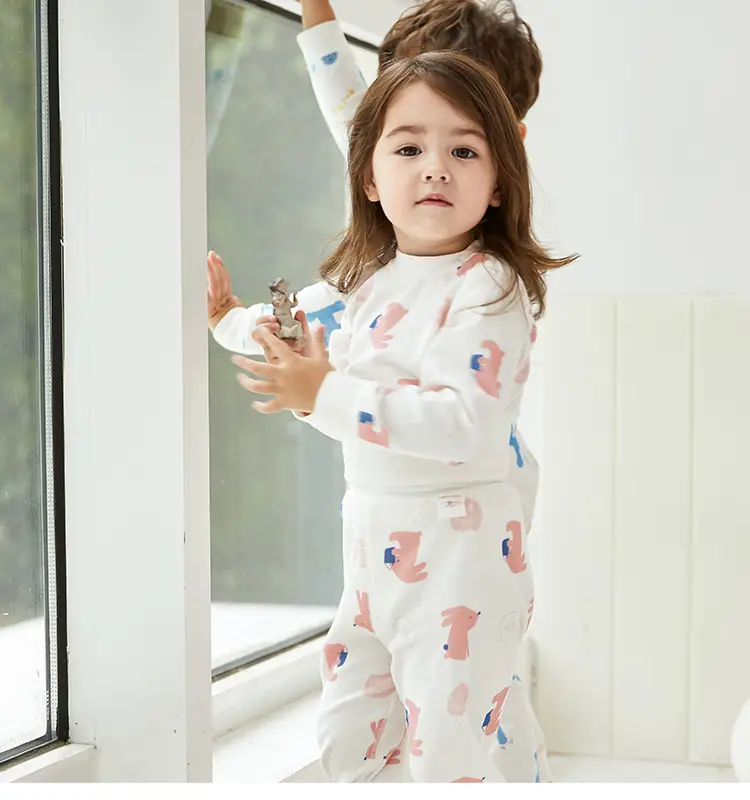 Cotton Hall Boys Girls Underwear Set Warm Autumn Pajamas — feature 29
