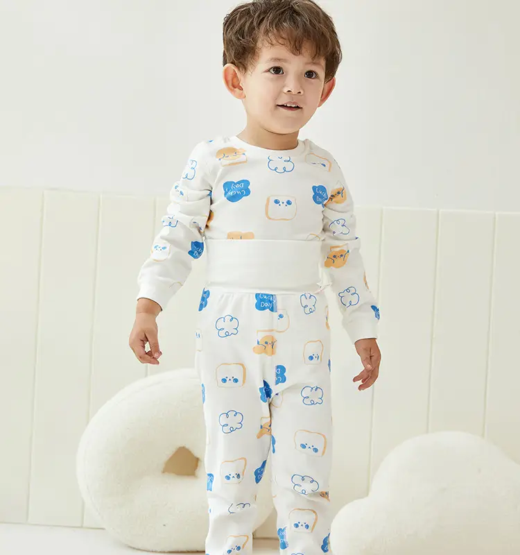 Cotton Hall Boys Girls Underwear Set Warm Autumn Pajamas — feature 31