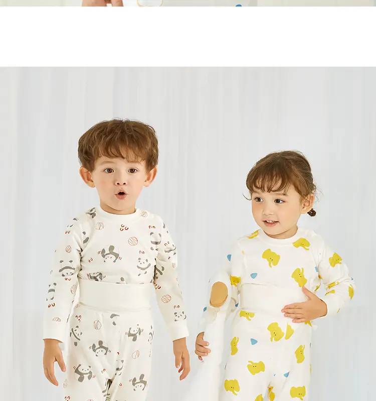 Cotton Hall Boys Girls Underwear Set Warm Autumn Pajamas — feature 33