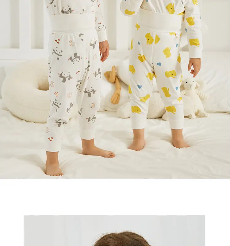 Cotton Hall Boys Girls Underwear Set Warm Autumn Pajamas — feature 35