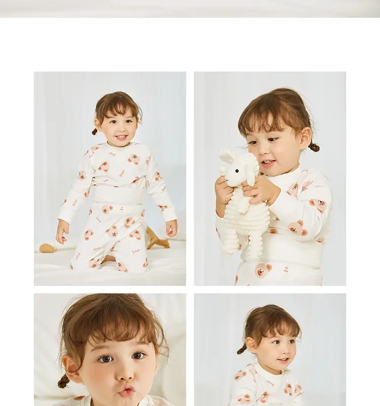 Cotton Hall Boys Girls Underwear Set Warm Autumn Pajamas — feature 38