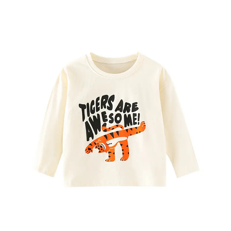 Boys Cotton Long Sleeve Shirt Cream Autumn Winter - Image 5