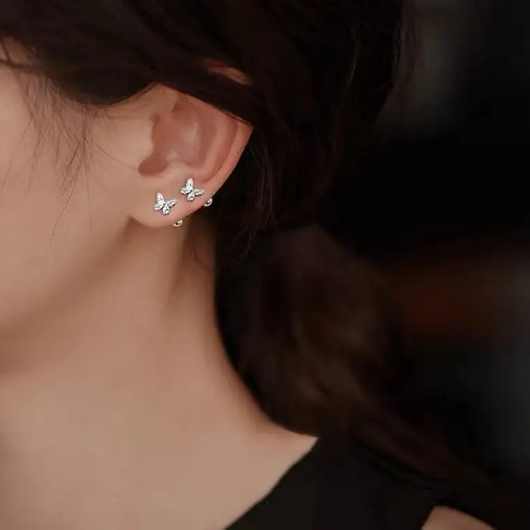 S999 Butterfly Ear Stud Earrings for Women - Image 2