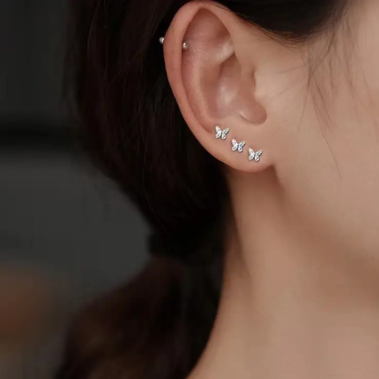 S999 Butterfly Ear Stud Earrings for Women - Image 3