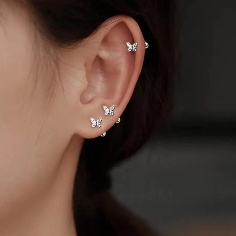 S999 Butterfly Ear Stud Earrings for Women - Image 4