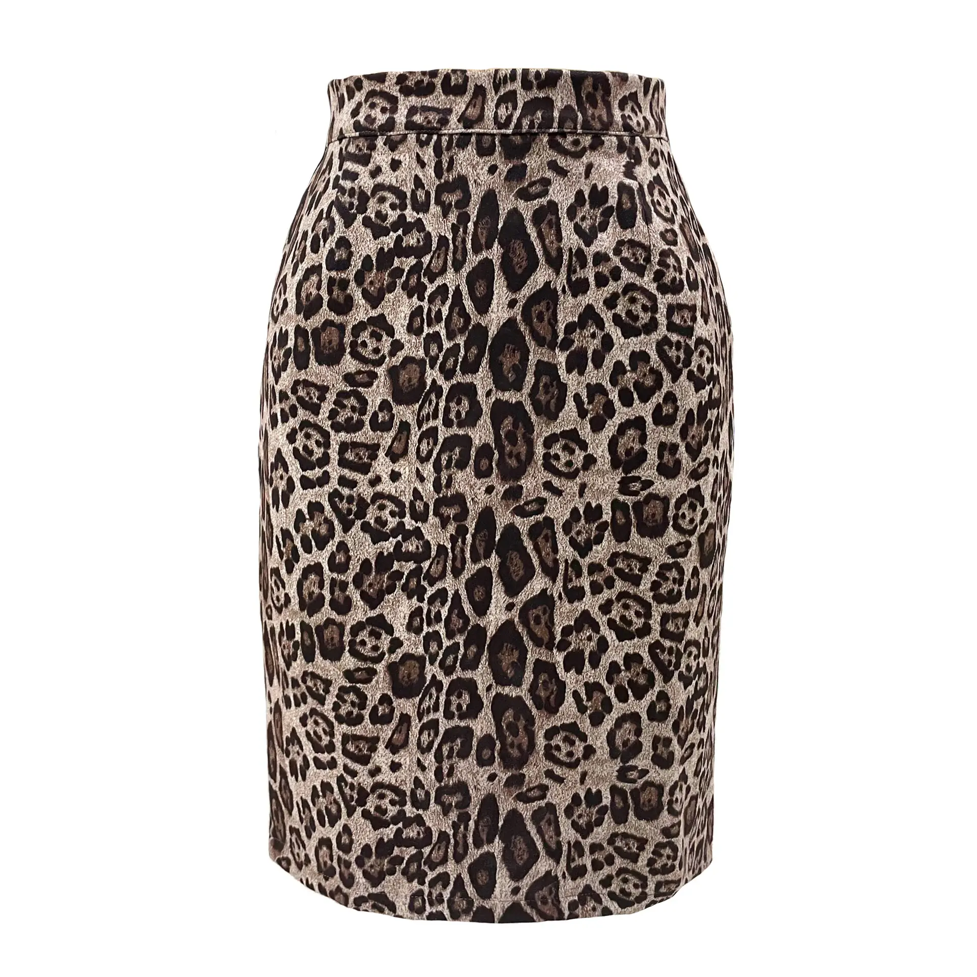 2023 Leopard Print High Waist Midi Skirt Women - Image 3