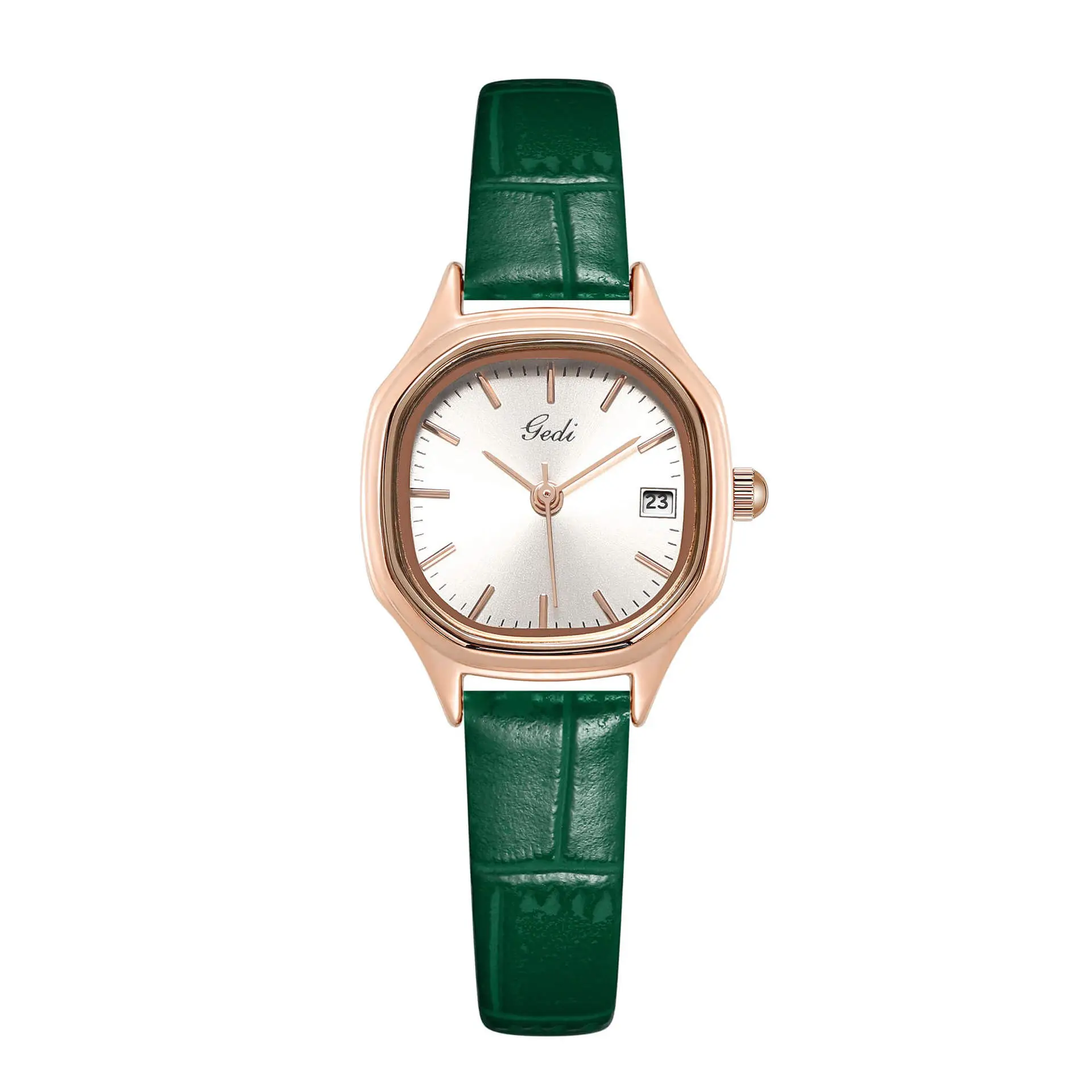 Goldie Ladies Quartz Watch with Brown Leather Band - Image 5