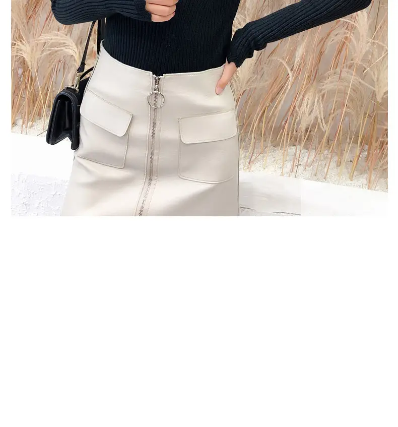 Women Korean Style Black Half-Turtleneck Sweater — feature 15
