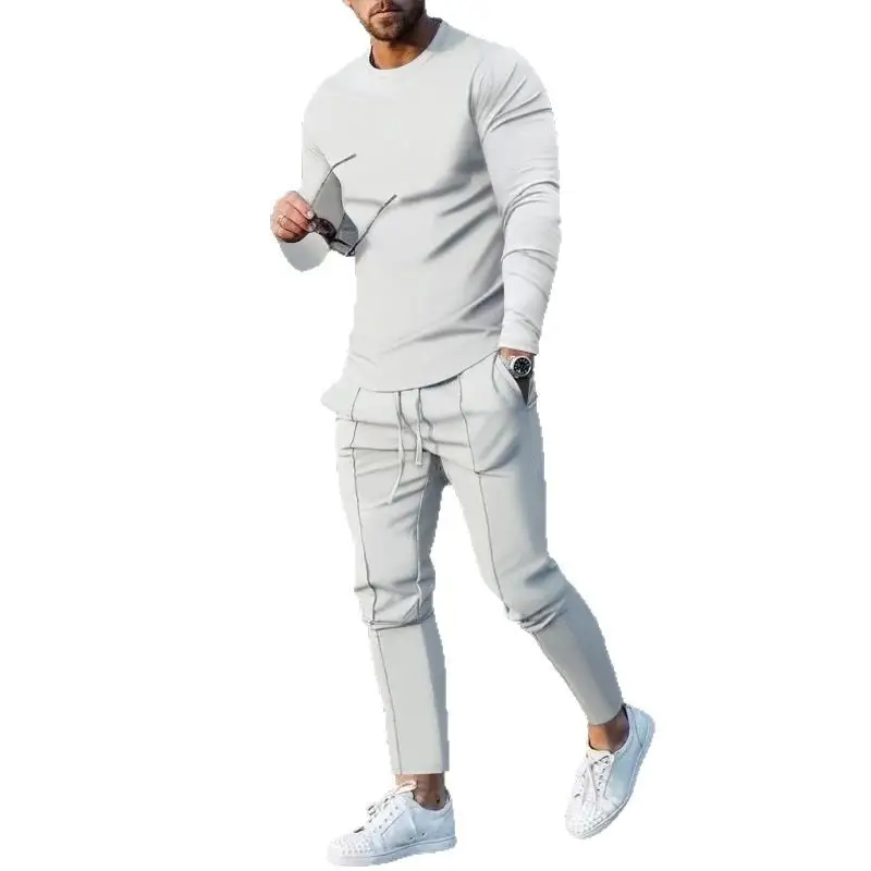 Men's 2025 Cross-Border Autum Suit Beige Loose Fit T-Pants