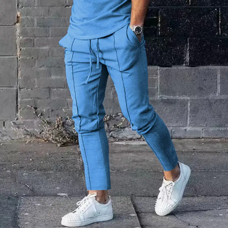 Men's 2025 Cross-Border Autum Suit Beige Loose Fit T-Pants