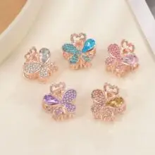 Gold Plated Seven-Tooth Hair Comb with Double Flower Design — feature 16