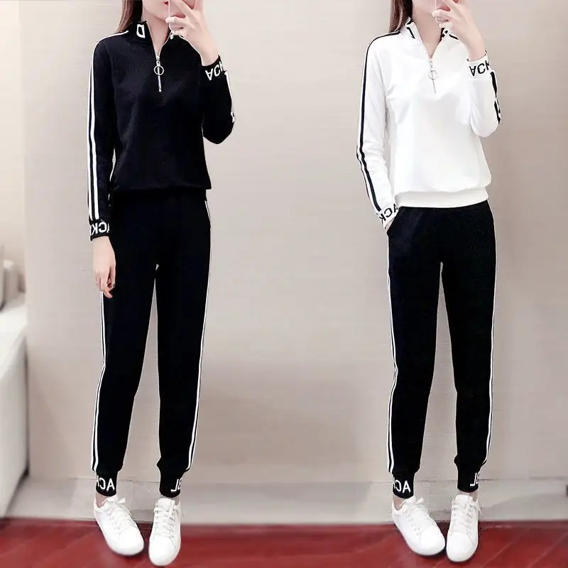 Women Black ACBL Two-Piece Sweatpants Set Large - Image 4