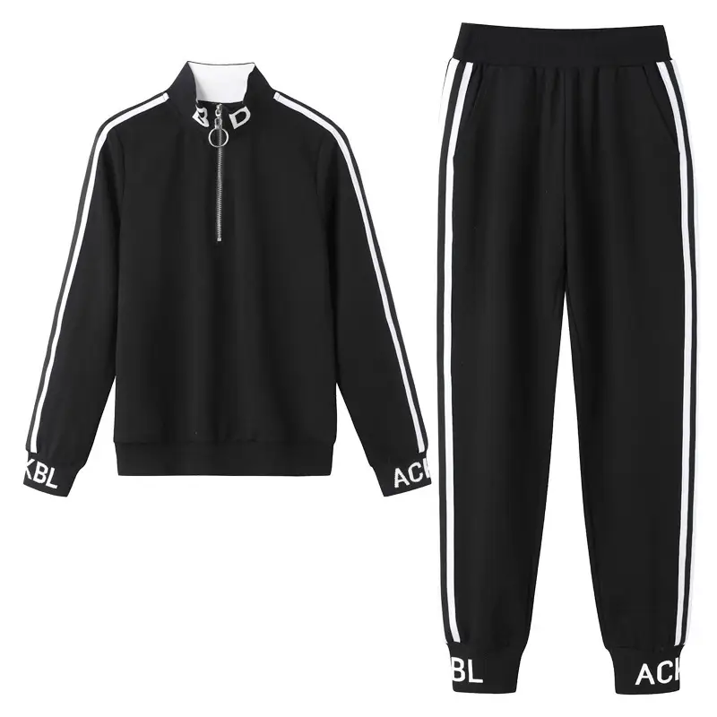Women Black ACBL Two-Piece Sweatpants Set Large - Image 5