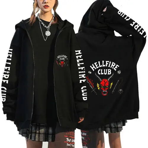 Black Hellfire Club Hooded Sweatshirt for Men