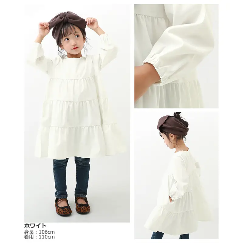 Cute Long Sleeve Cotton Dress for Girls 110cm - Image 8