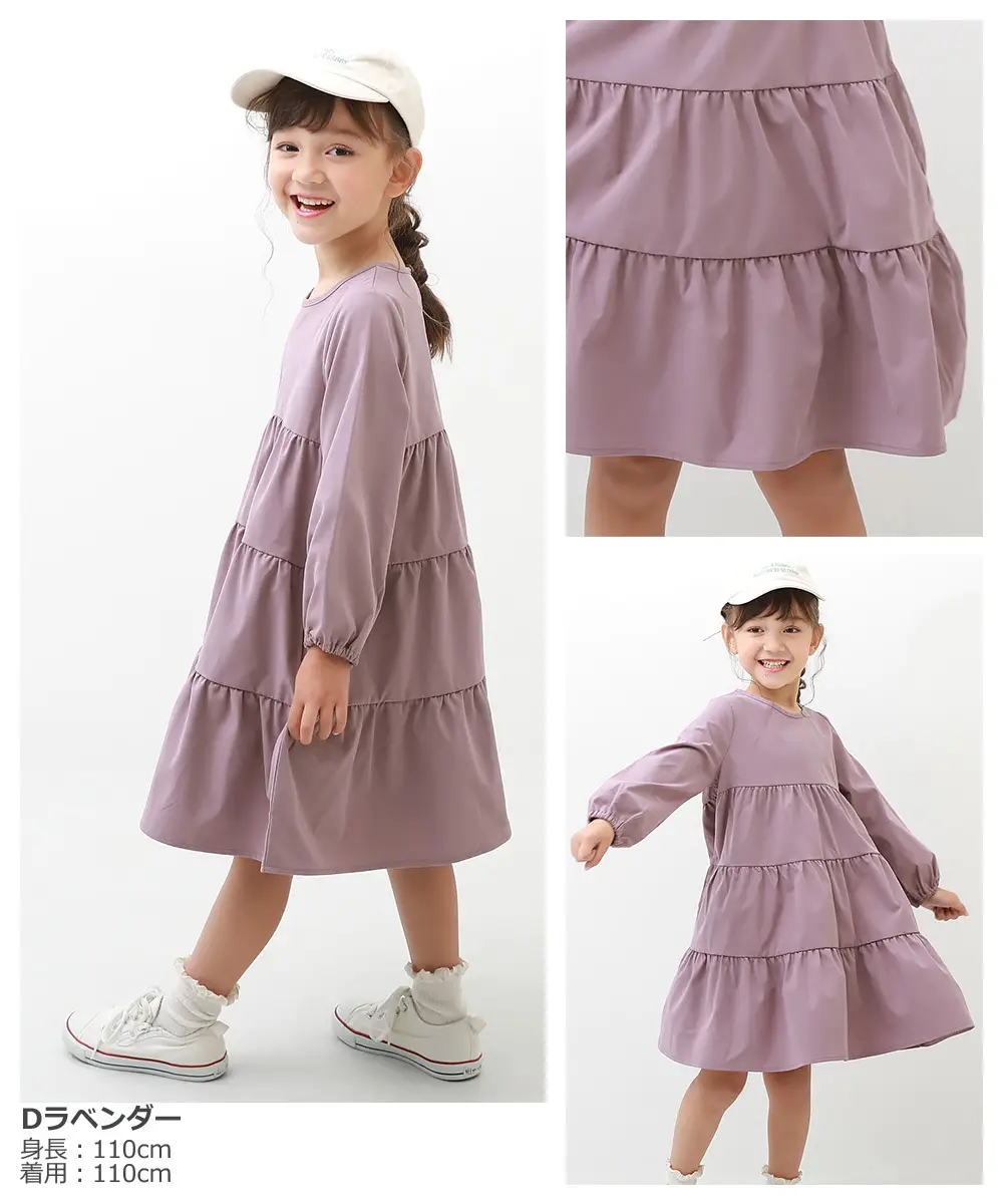 Cute Long Sleeve Cotton Dress for Girls 110cm - Image 5
