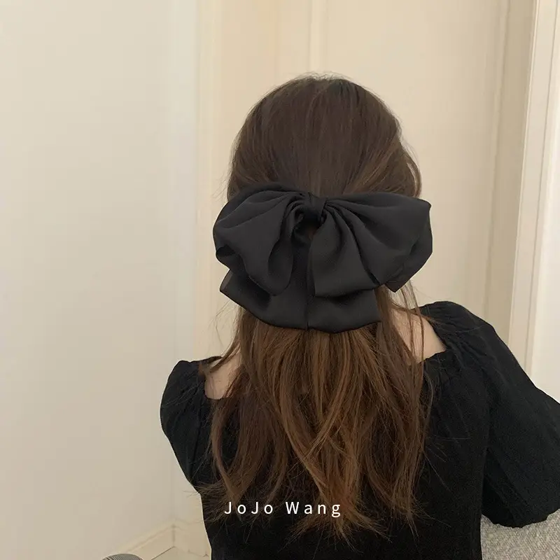 Black Big Bow Hairpin for Women