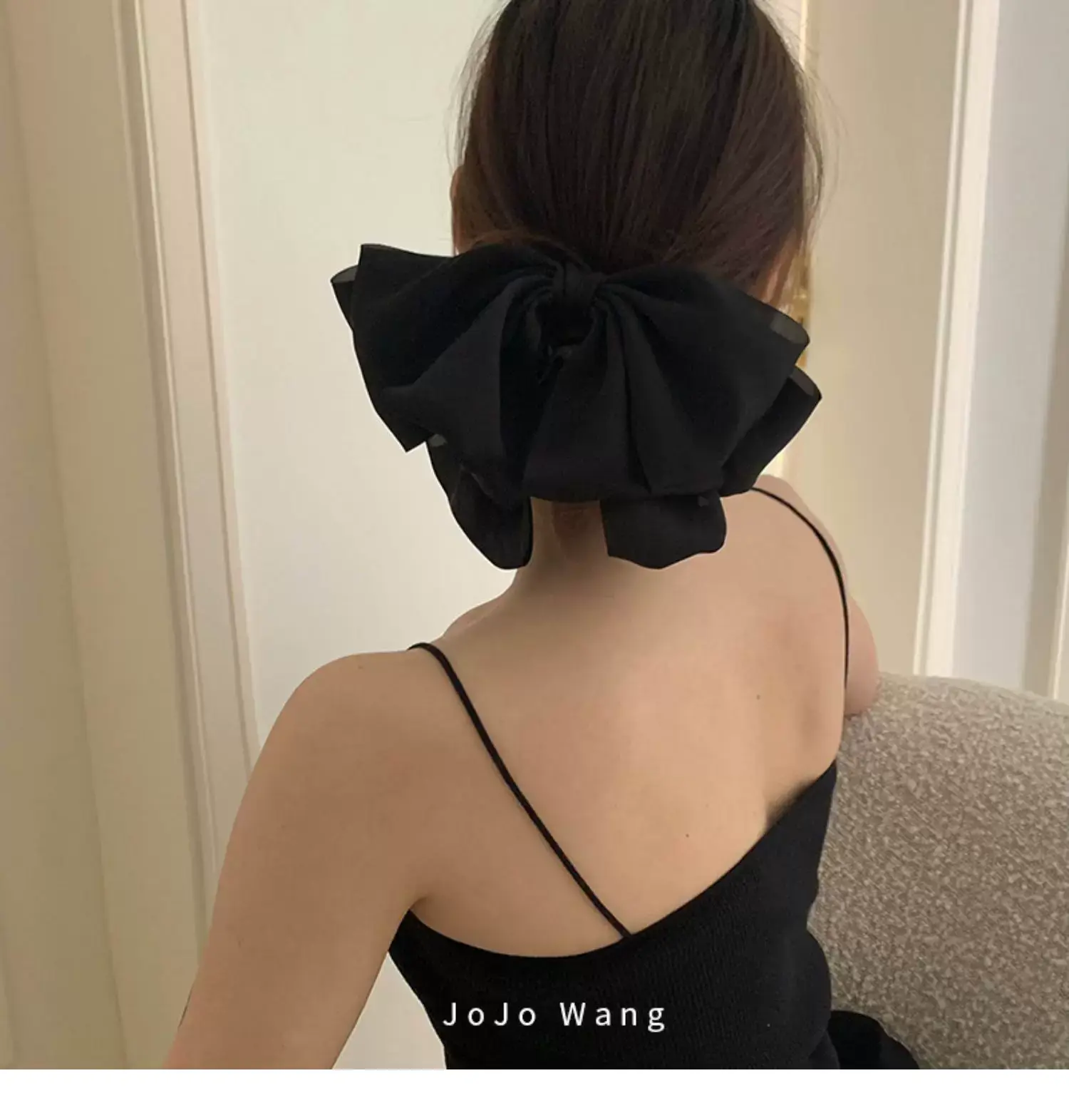 Black Big Bow Hairpin for Women — feature 12