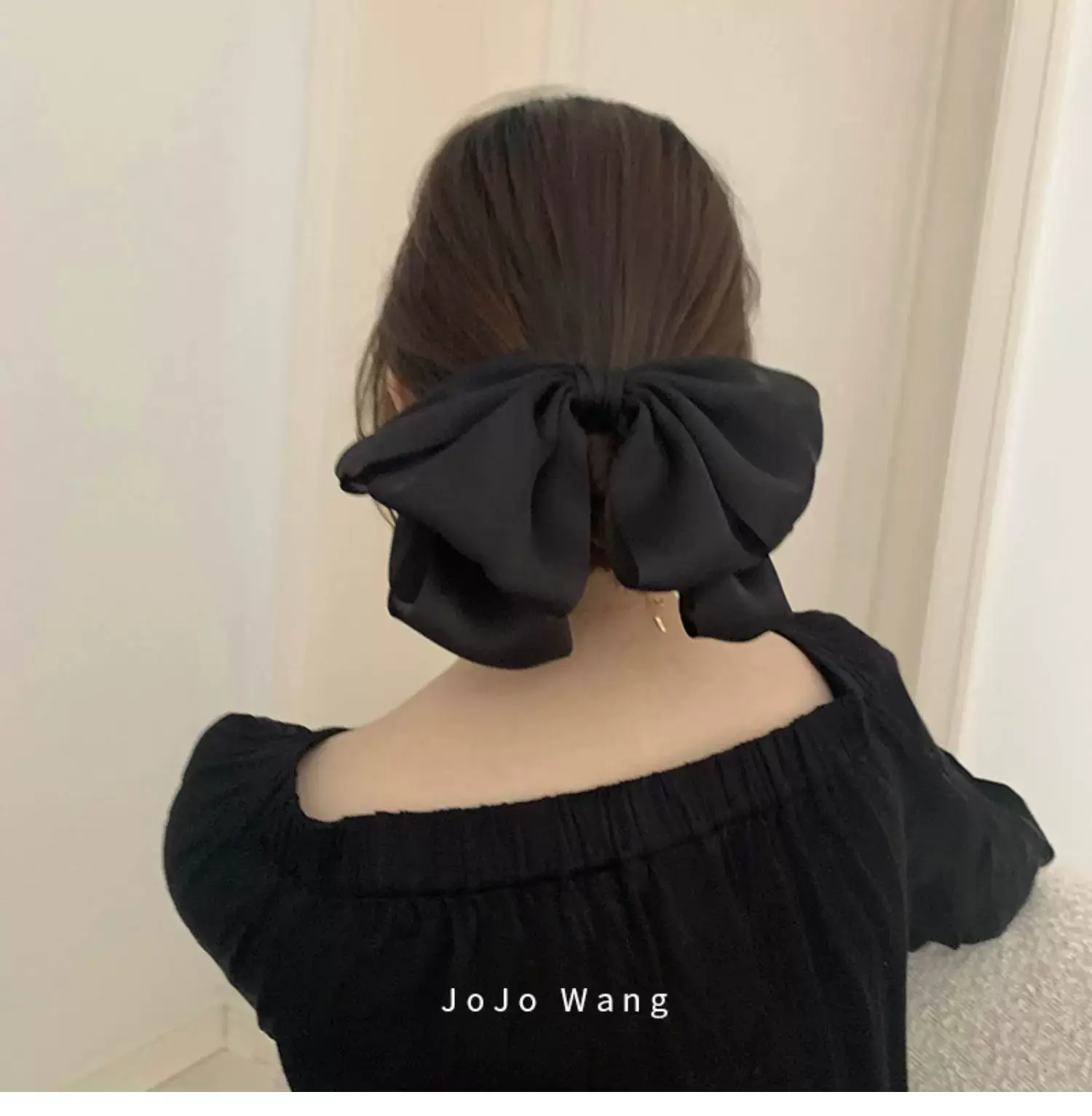Black Big Bow Hairpin for Women — feature 4