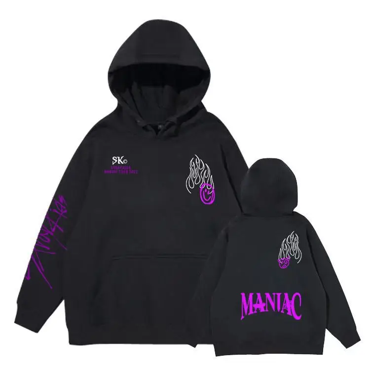 Black Graphic Maniac Hoodie Sweat Suit 9X