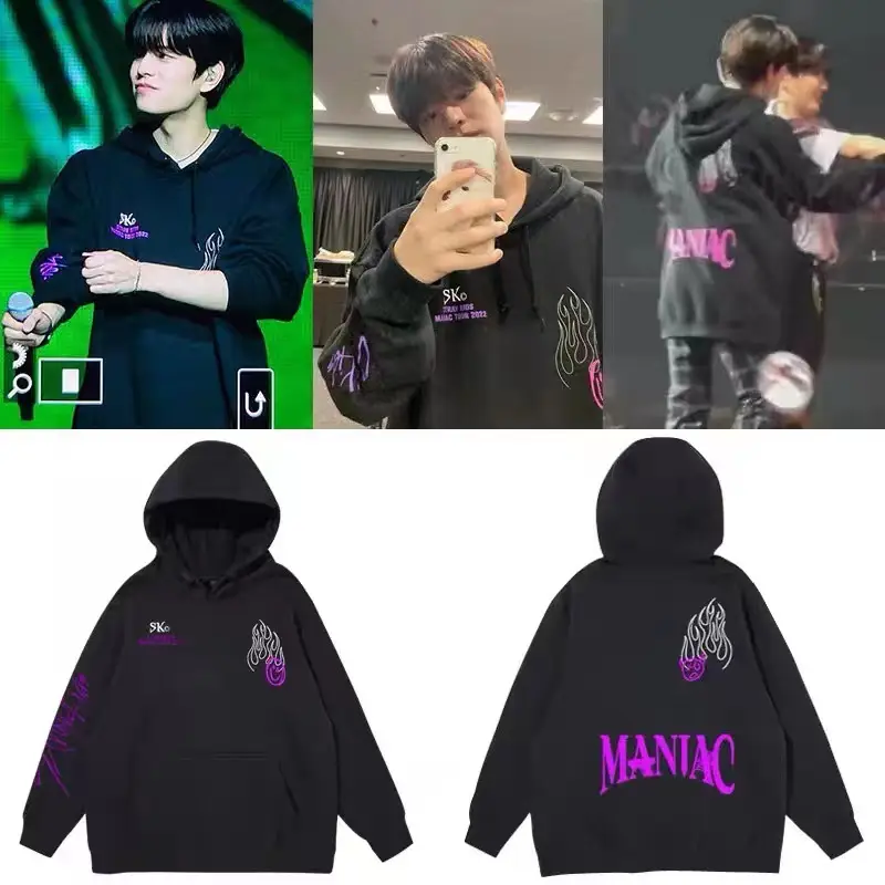 Black Graphic Maniac Hoodie Sweat Suit 9X - Image 8