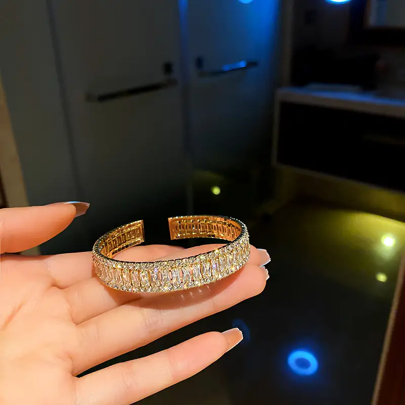 21# bracelet-Golden opening zircon