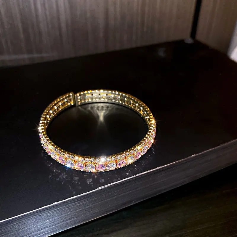Diamond Encrusted Gold Bracelet for Women - Image 15