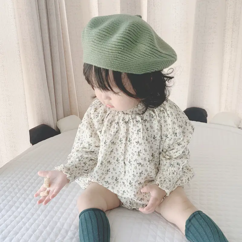 Yellow Knitted Baby Cap for Girls Winter Use — feature 12