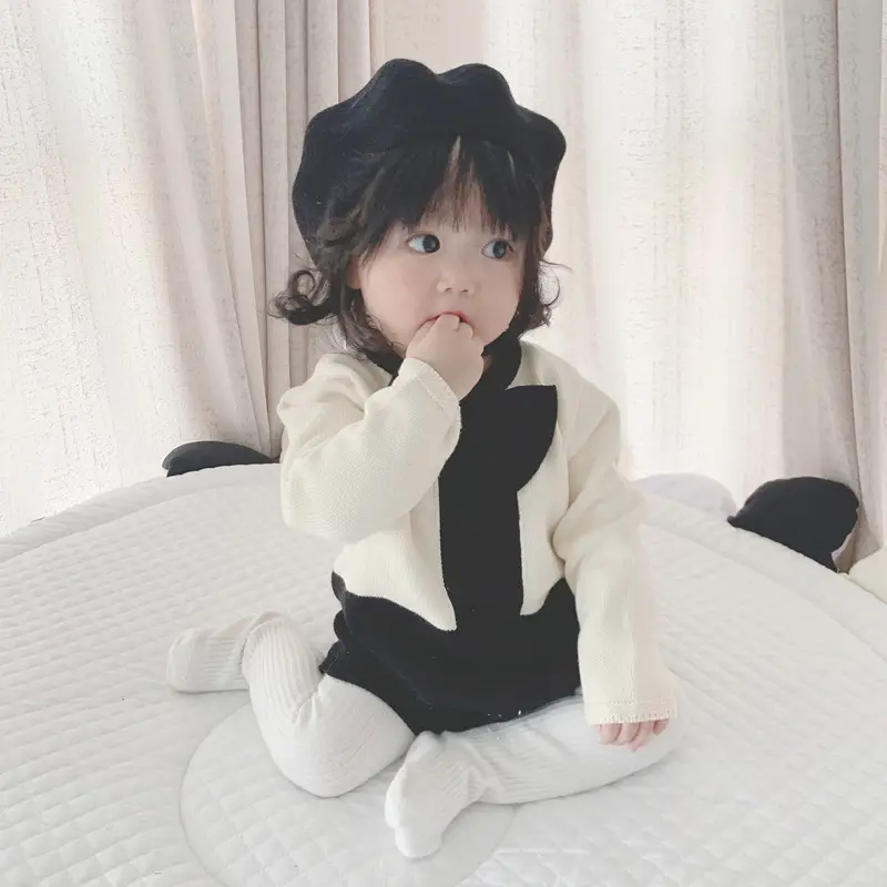 Yellow Knitted Baby Cap for Girls Winter Use — feature 19
