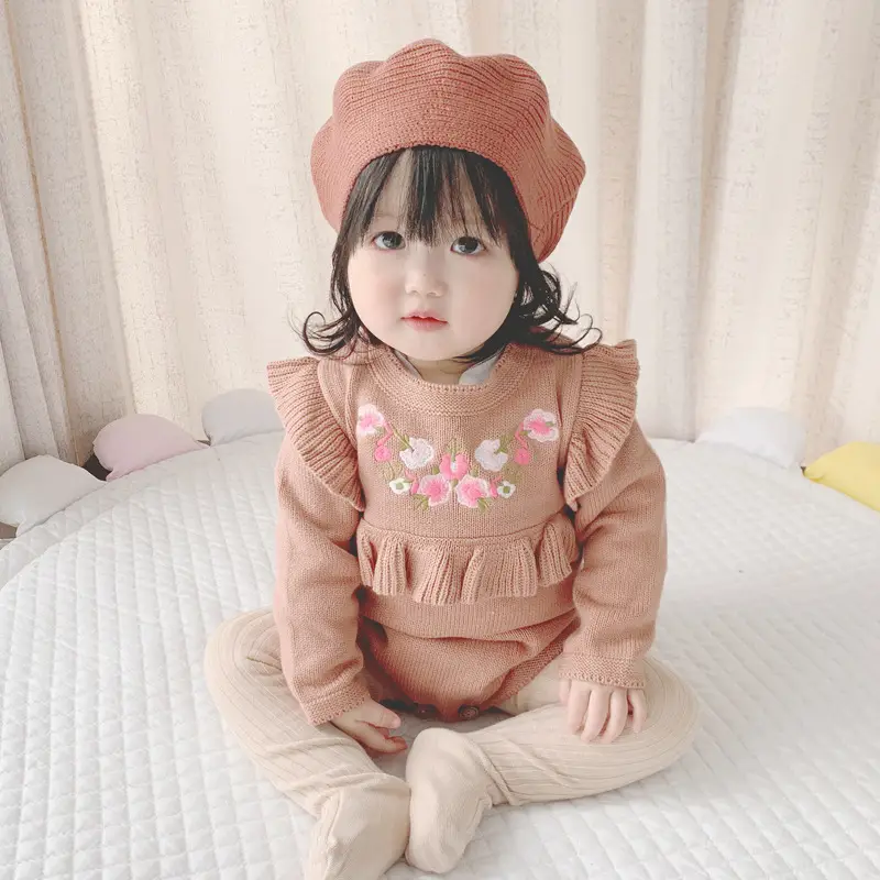Yellow Knitted Baby Cap for Girls Winter Use — feature 22