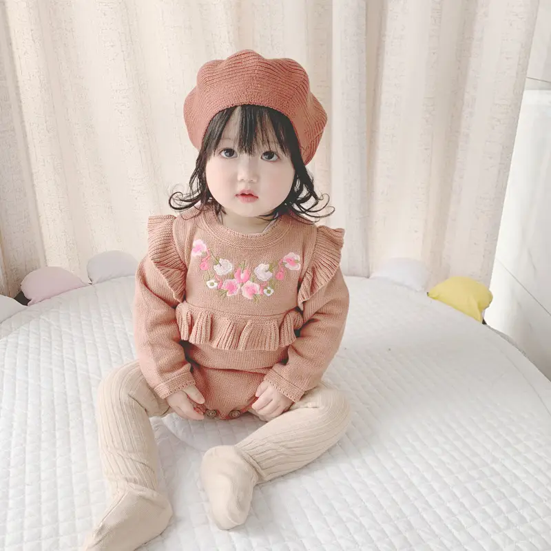 Yellow Knitted Baby Cap for Girls Winter Use — feature 23