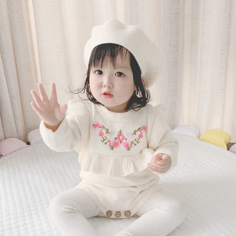 Yellow Knitted Baby Cap for Girls Winter Use — feature 28