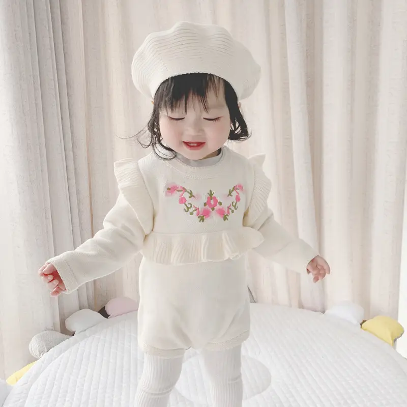 Yellow Knitted Baby Cap for Girls Winter Use — feature 30