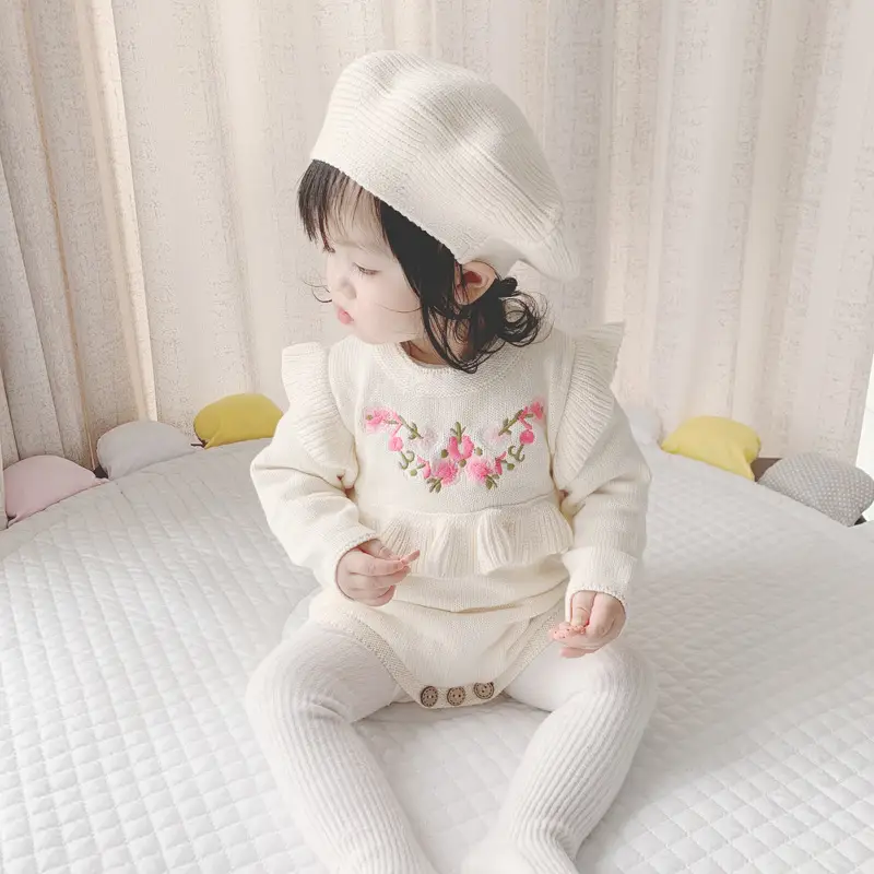 Yellow Knitted Baby Cap for Girls Winter Use — feature 31