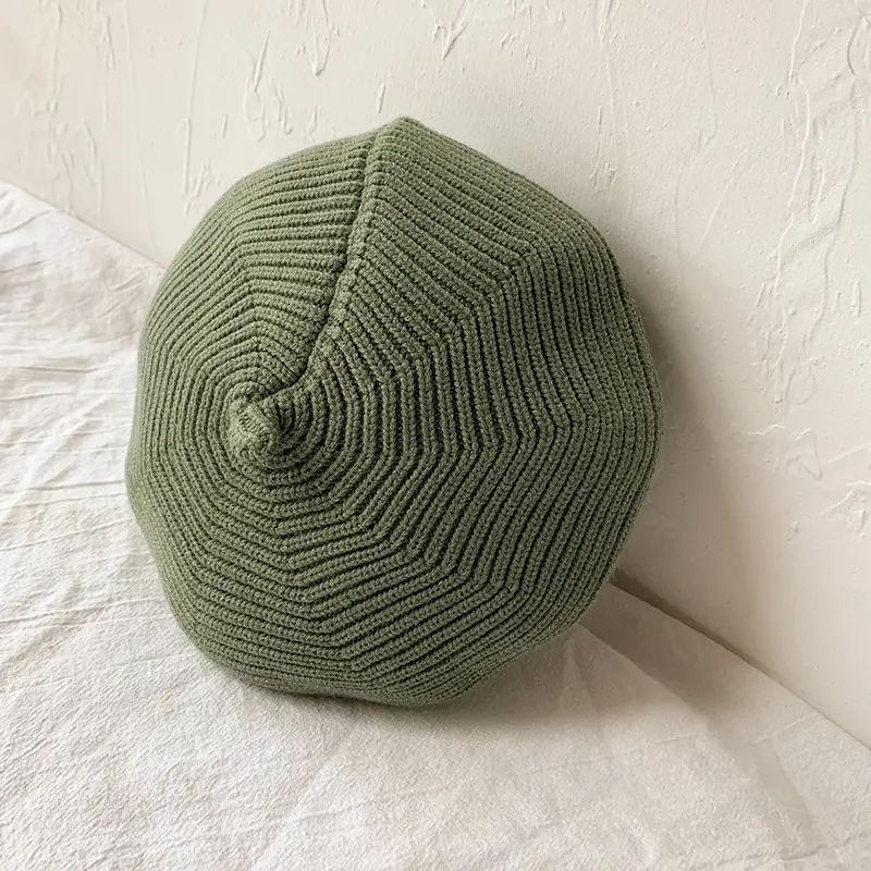 Yellow Knitted Baby Cap for Girls Winter Use — feature 38