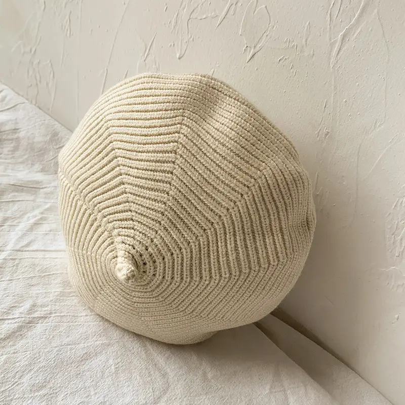 Yellow Knitted Baby Cap for Girls Winter Use — feature 39