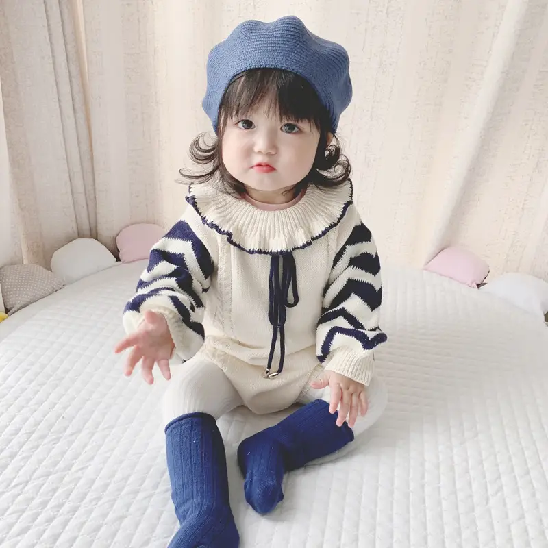 Yellow Knitted Baby Cap for Girls Winter Use — feature 7
