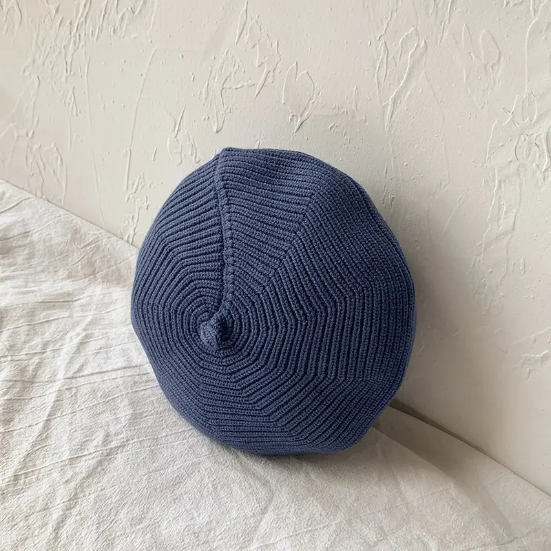 Yellow Knitted Baby Cap for Girls Winter Use - Image 2