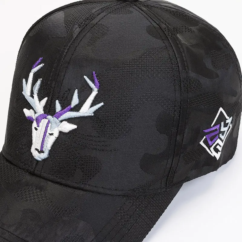 Women Seiko Embroidered Elk Cap Black Spring Autumn - Image 5