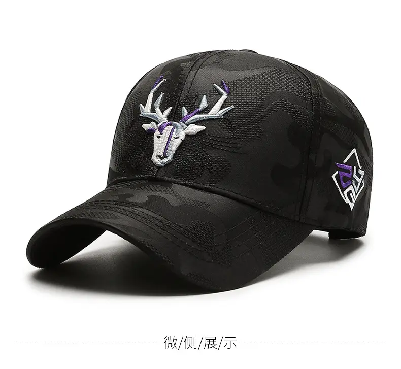 Women Seiko Embroidered Elk Cap Black Spring Autumn — feature 6