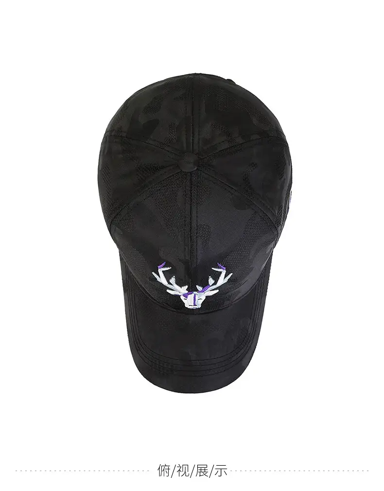 Women Seiko Embroidered Elk Cap Black Spring Autumn — feature 9