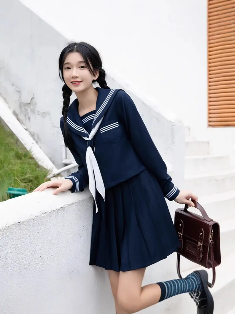 Cyan Pleated School Skirt 80cm for Girls