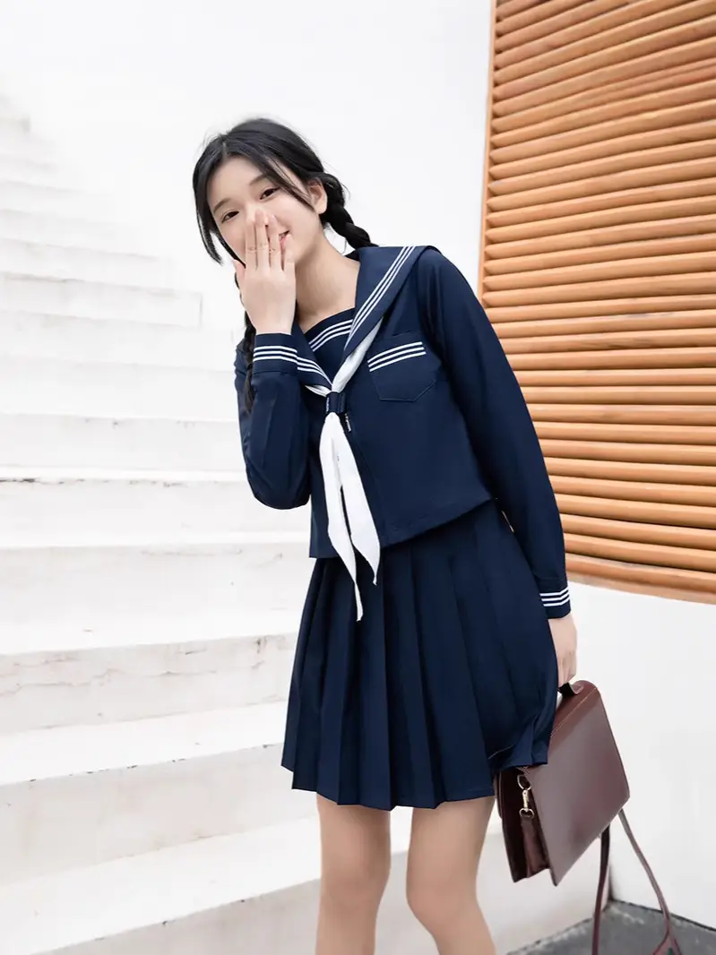 Cyan Pleated School Skirt 80cm for Girls